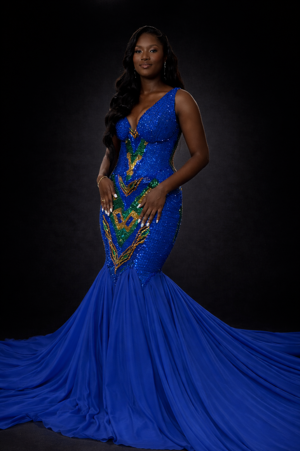 blue dress black